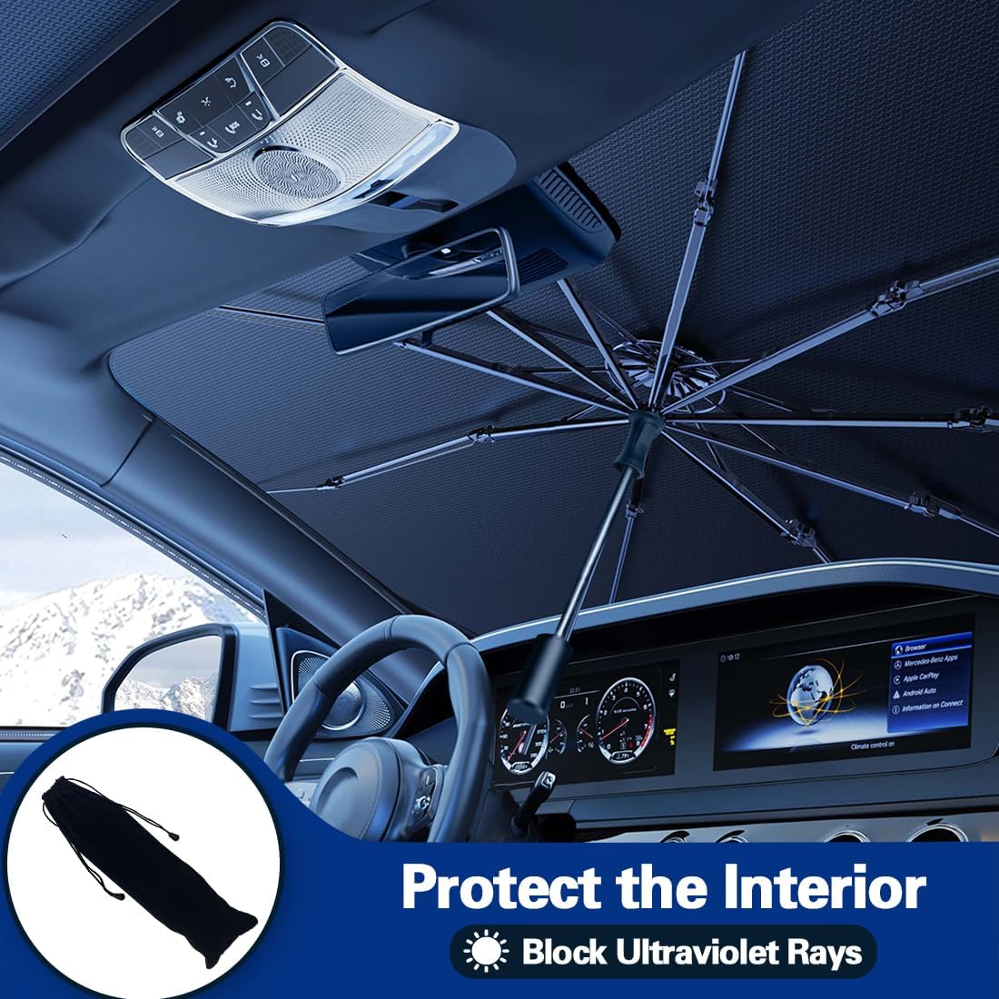 Evorlix™ Foldable Car Sunshade Umbrella